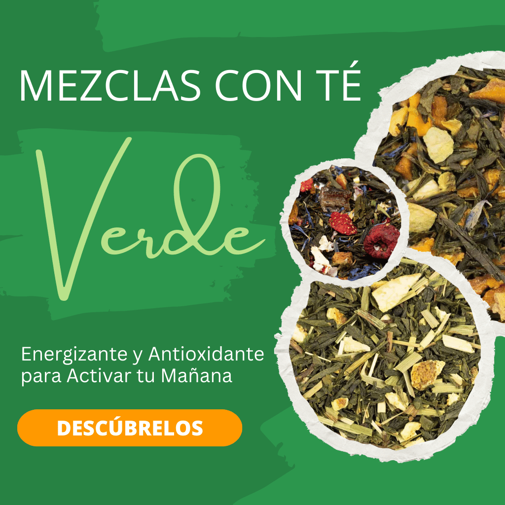 Punto de te mezclas con té Verde